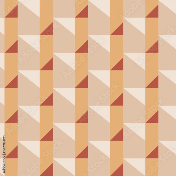 Fototapeta Seamless geometric pattern with square and triangle