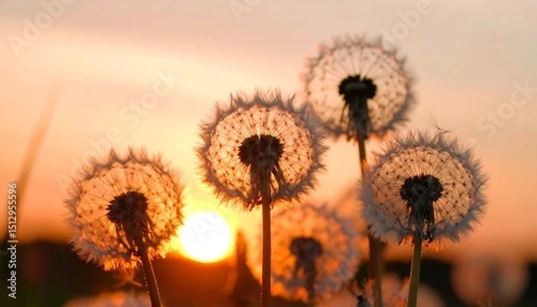 Obraz Dandelions at sunset (2)