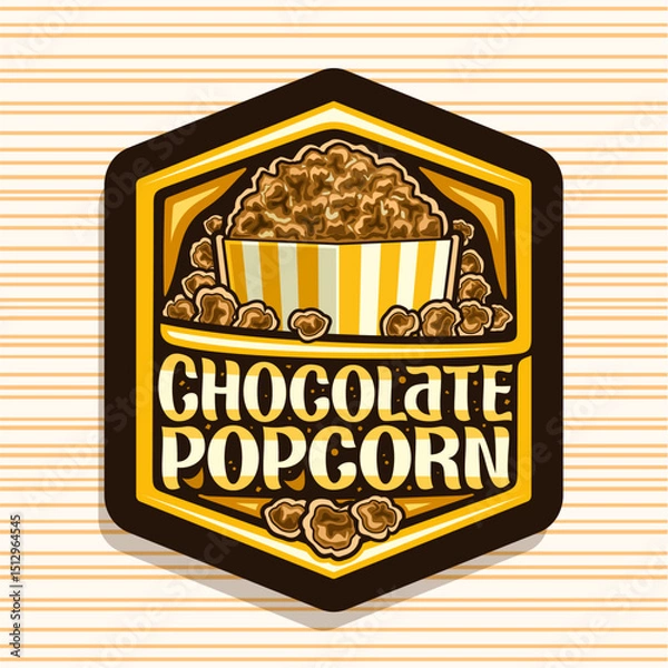 Obraz Vector logo for Chocolate Popcorn