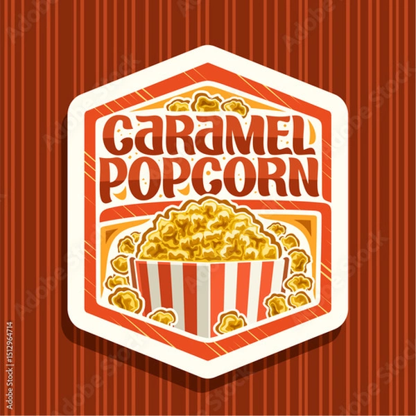 Obraz Vector logo for Caramel Popcorn