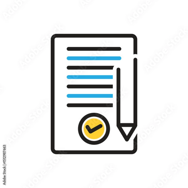 Fototapeta Multi color icon for agreement