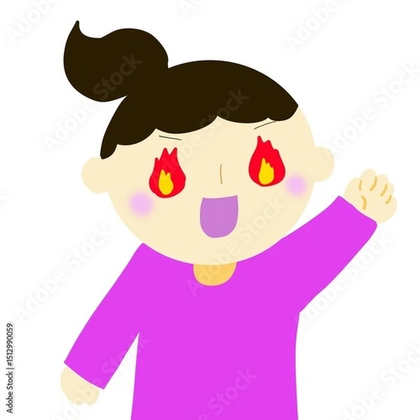 Fototapeta 闘志を燃やす女性