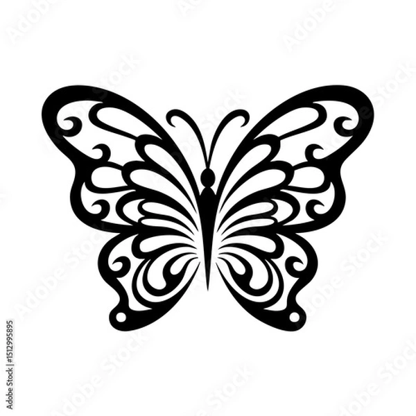 Fototapeta Download beautiful butterfly vector art for free intricate butterfly design silhouette butterfly illustration