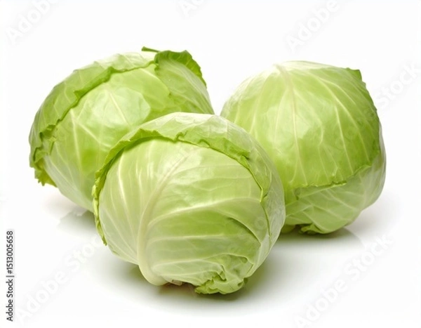 Obraz Cabbage isolated on white background 