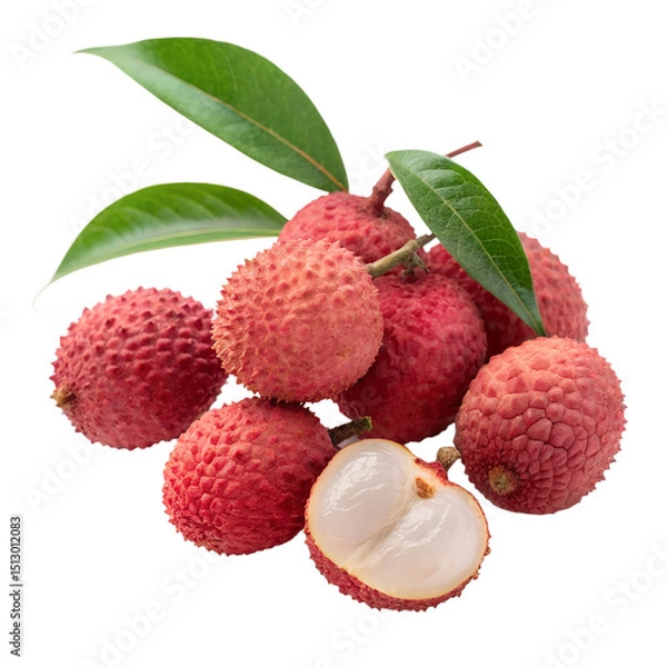 Obraz Lichee isolated on a white background