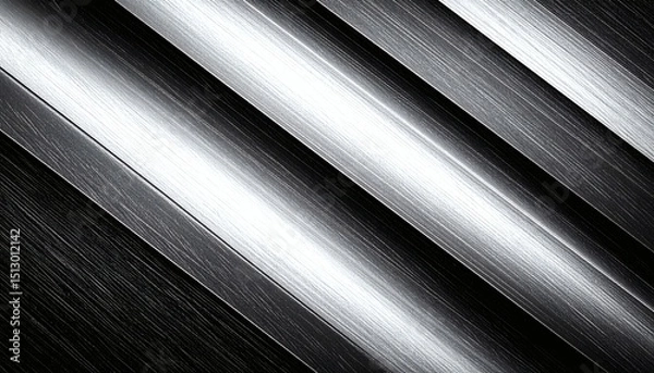 Fototapeta Modern Minimalist Diagonal Lines Charcoal to Silver Gradient Texture Background
