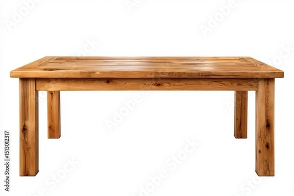 Fototapeta wooden Desk isolated on white