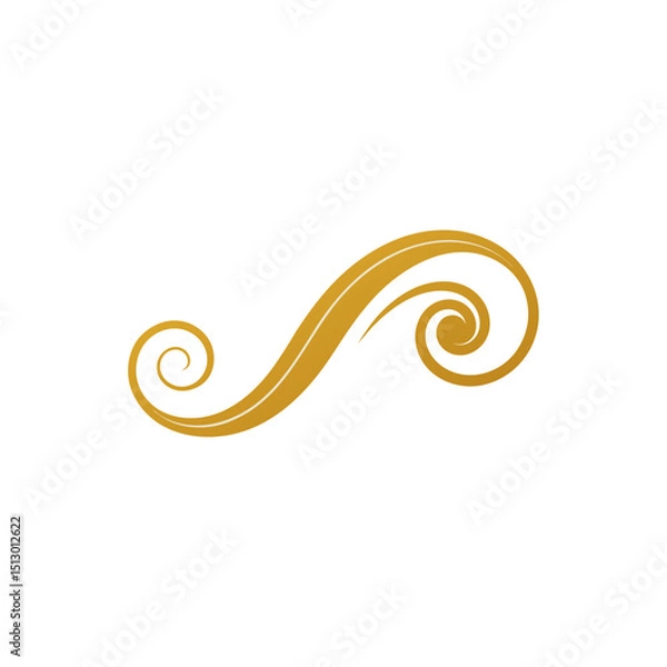 Fototapeta gilded curl  .svg