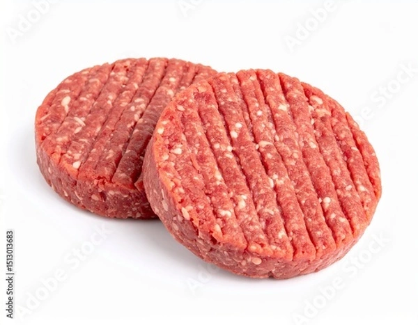 Obraz Hamburger patty isolated on a white background 