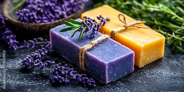 Obraz Lavender soap bars