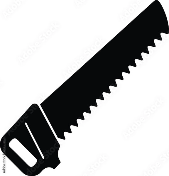 Fototapeta Hand Saw Icon  Sharp, Precise Cutting Tool Illustration