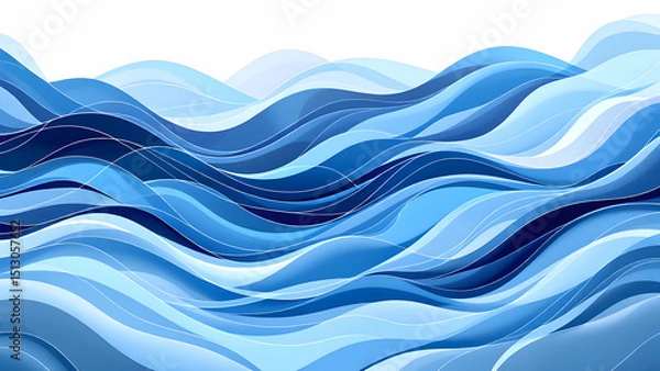 Fototapeta Blue Wave Stripe Pattern: Modern Abstract Flowing Design.
Dynamic Blue Waves: Abstract Lines on White Background.
Calming Blue Wave Art: Flowing Stripes and White Lines.
