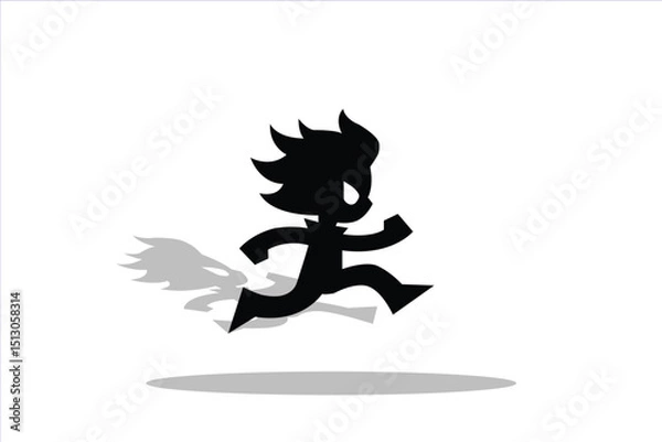 Fototapeta Running Character Logo