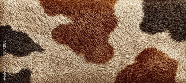 Fototapeta Brown cow skin texture background. Generative AI technology.	
