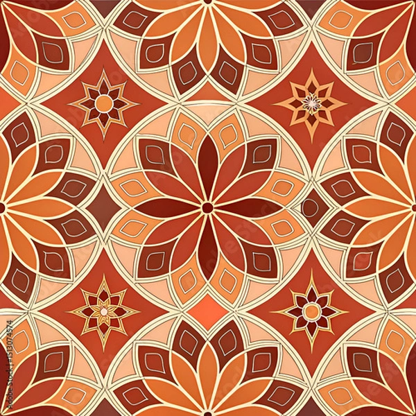 Fototapeta seamless pattern with flowers