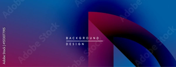 Obraz Abstract gradient background. Purple, blue hues blend smoothly. Text reads background design. Modern, vibrant visual element.