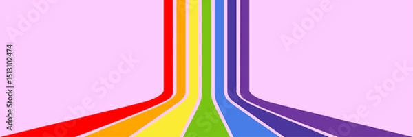 Fototapeta abstract background with rainbow groovy wavy line design