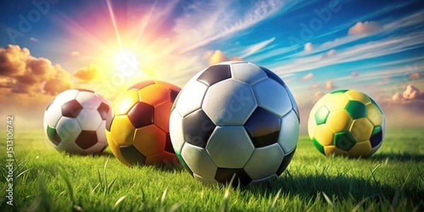 Fototapeta Soccer Ball PNG Images: High-Resolution Field Backgrounds for Design Projects