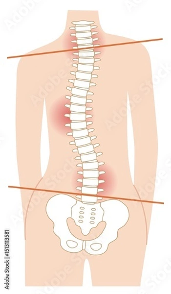 Obraz 背骨の歪み