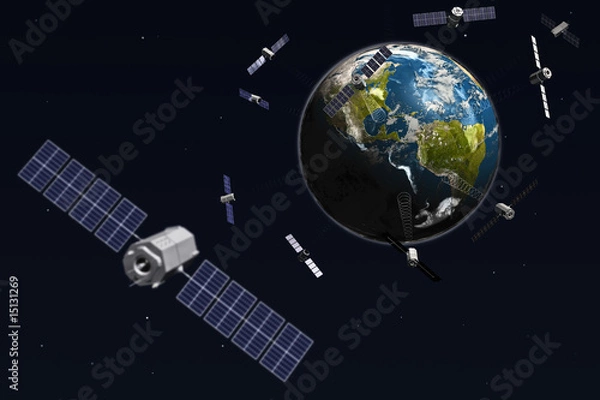 Obraz Satelite and earth