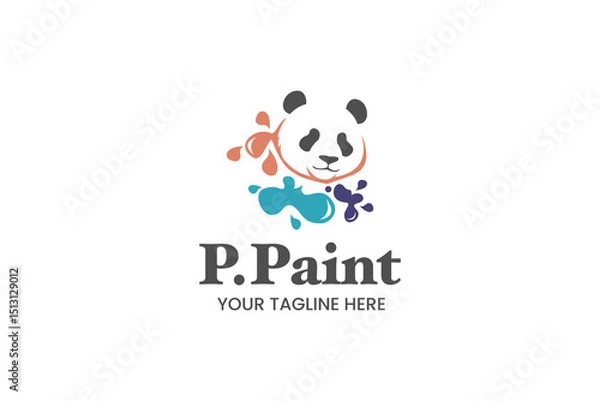 Obraz Panda Paint Logo