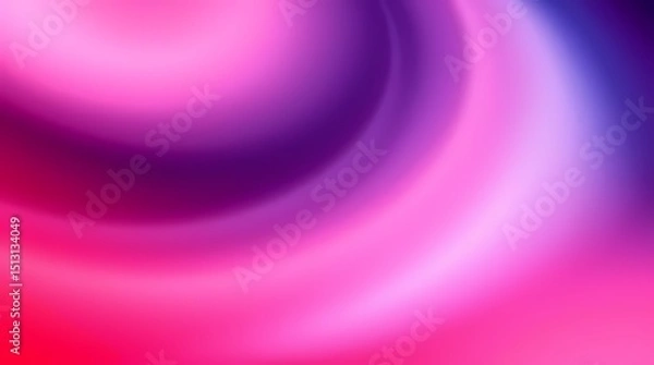 Fototapeta An abstract, swirling gradient background with soft transitions from deep violet to light pink