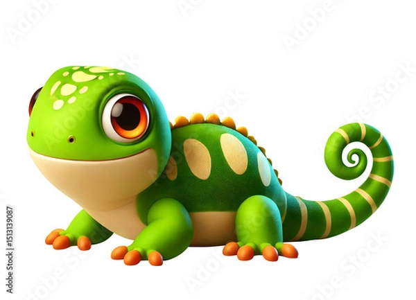 Obraz cute Lizard illustration isolated on transparent background