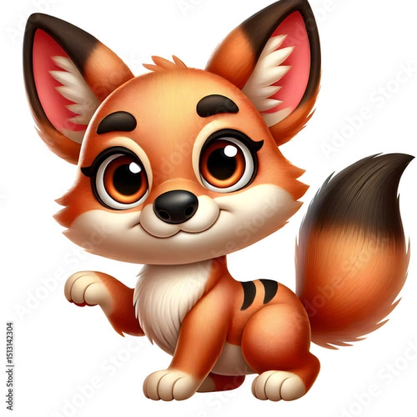 Obraz Jackal 3d character illustration isolated on transparent background