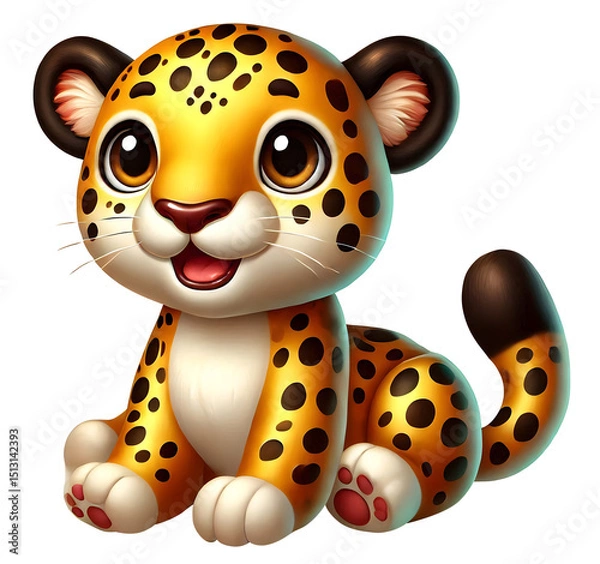 Obraz Jaguar character illustration isolated on transparent background