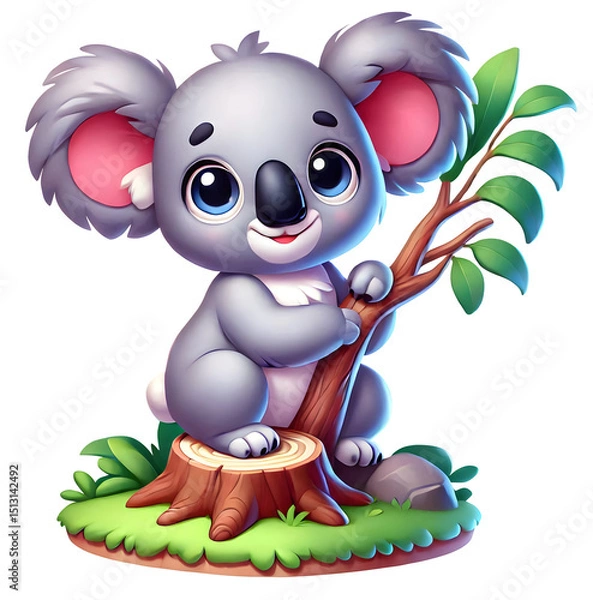 Obraz Koala character illustration design isolated on transparent background
