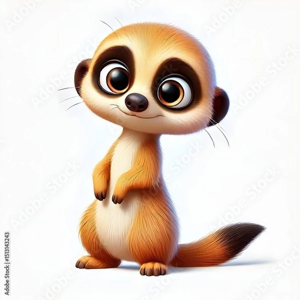 Obraz Meerkat character illustration isolated on White background