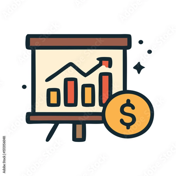 Obraz Financial Growth Chart  Visualizing Business Success and Profitability