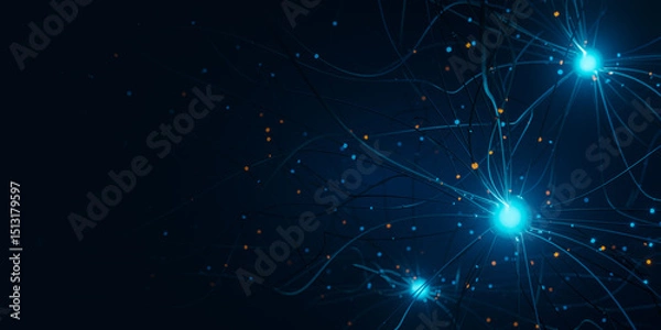 Obraz Abstract AI Brain Network Background