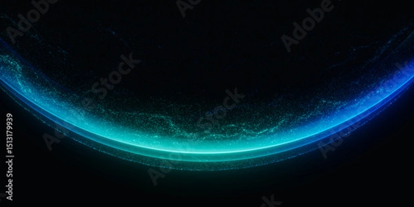 Obraz Abstract Glowing Particle Wave