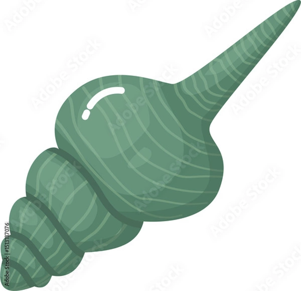 Obraz Spiral Seashell illustration