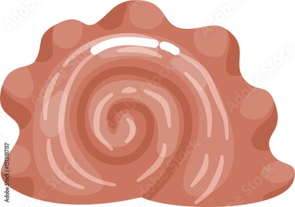 Obraz Spiral Seashell illustration