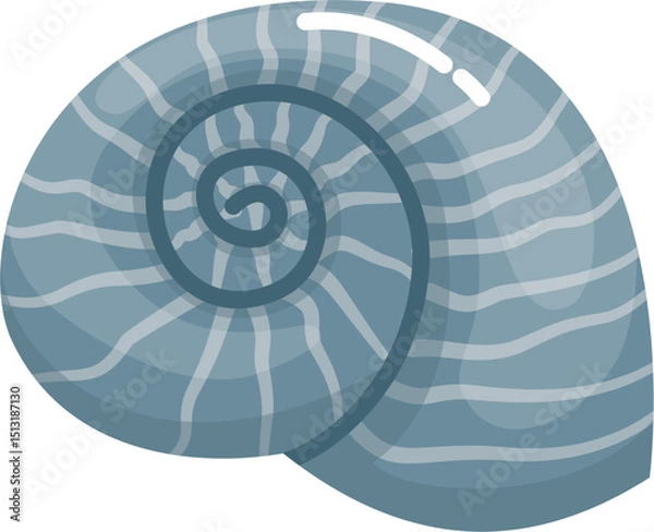 Obraz Blue Seashell illustration