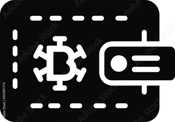 Obraz Bitcoin wallet virus concept cryptocurrency security breach digital finance cyber attack blockchain vulnerability one