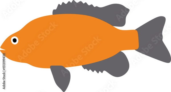 Obraz Fish Flat Illustration