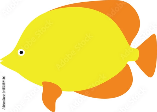 Obraz Fish Flat Illustration