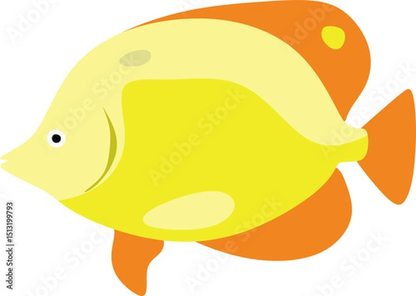 Obraz Fish Flat Illustration