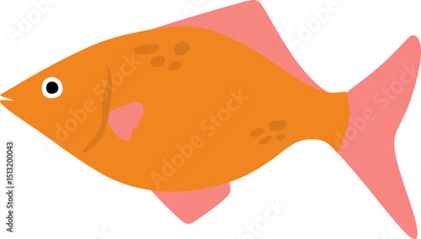 Fototapeta Fish Flat Illustration