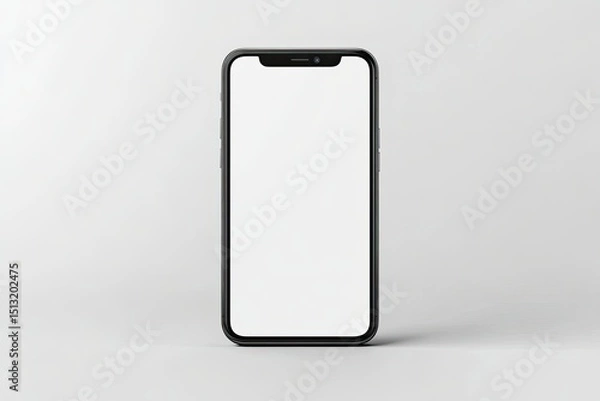 Fototapeta Vibrant Color Image of Psd Isolate Smartphone with Blank Screen Mockup Template