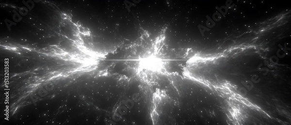 Obraz Cosmic explosion, radiating energy