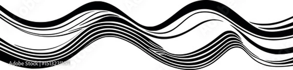 Fototapeta Smooth wave line animation. Minimal vector flow design perfect for loops and backgrounds.
