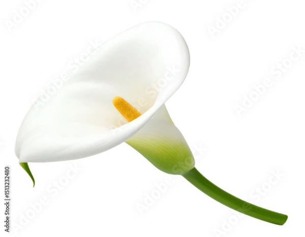 Fototapeta calla lily flower isolated on transparent background