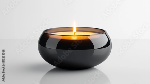 Obraz burning candle in the glass