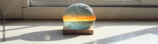 Obraz Orb with sunset reflection