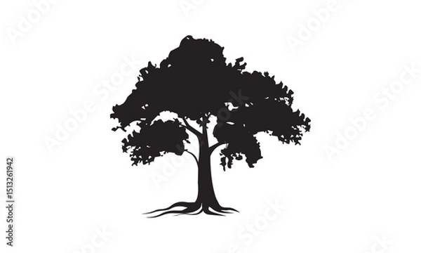 Obraz A vector black tree design.