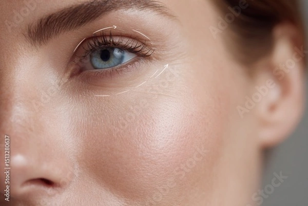 Obraz wrinkle reduction with nano light under eye treatment